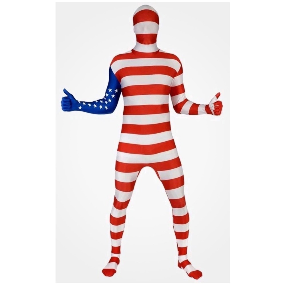 Morphsuits USA Flag Stars and Stripes Full Body UNISEX Costume Large 5'4"-5'10"